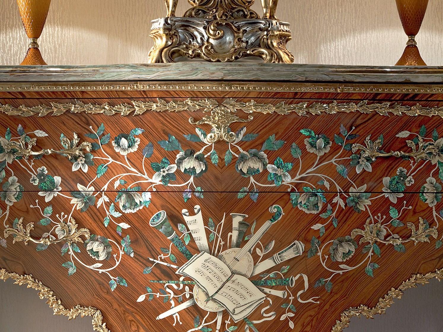 Baroque wooden sideboard with drawers | 13604 by Modenese Gastone