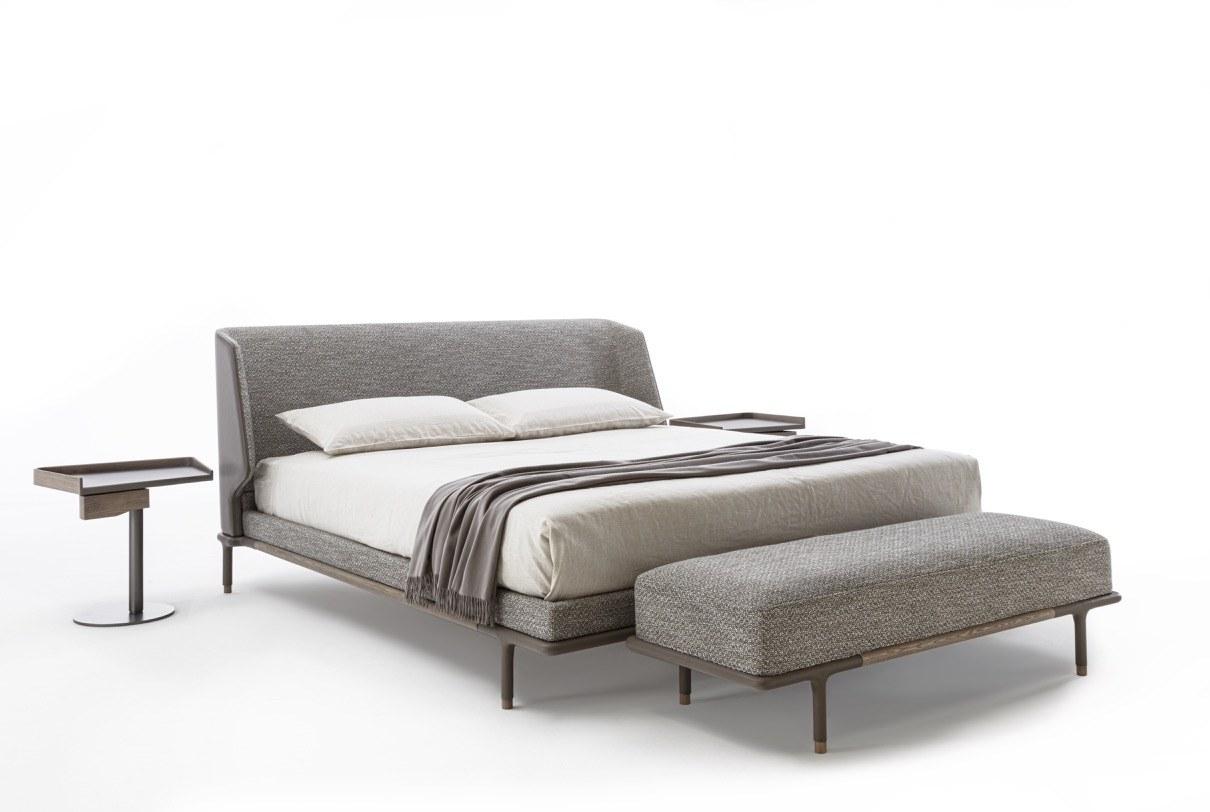 Double bed with upholstered headboard | Alfred by Frigerio