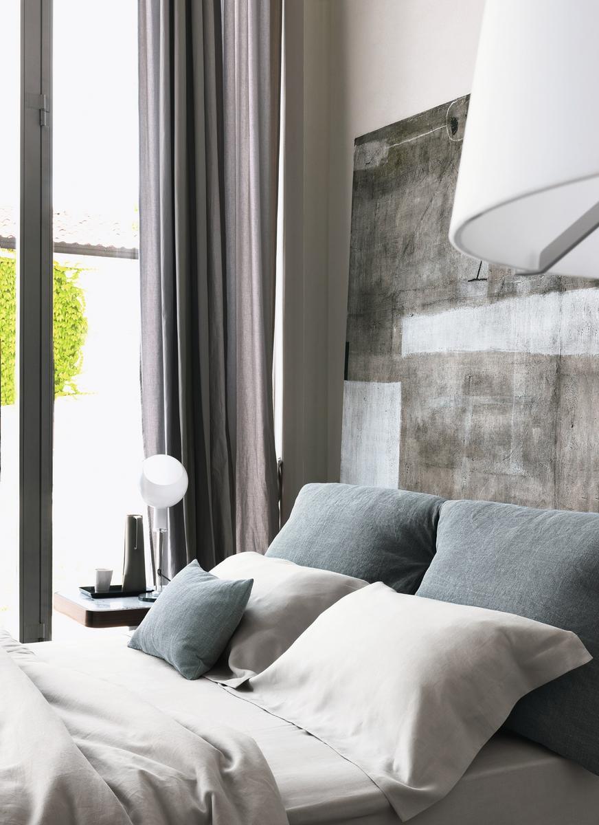 Double bed with removable cover | Nathalie by Flou