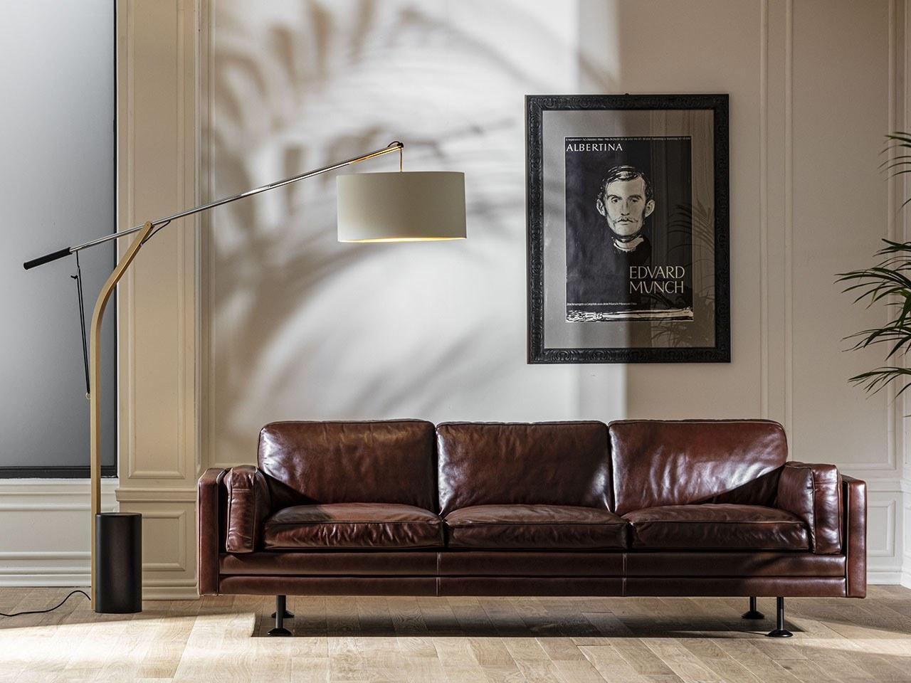 LED metal floor lamp with swing arm | Aria by Italamp