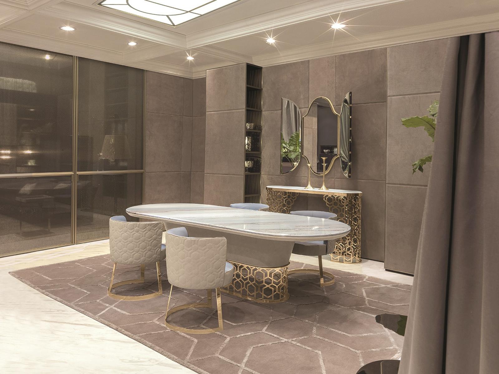 Oval metal table | Clairmont by Longhi