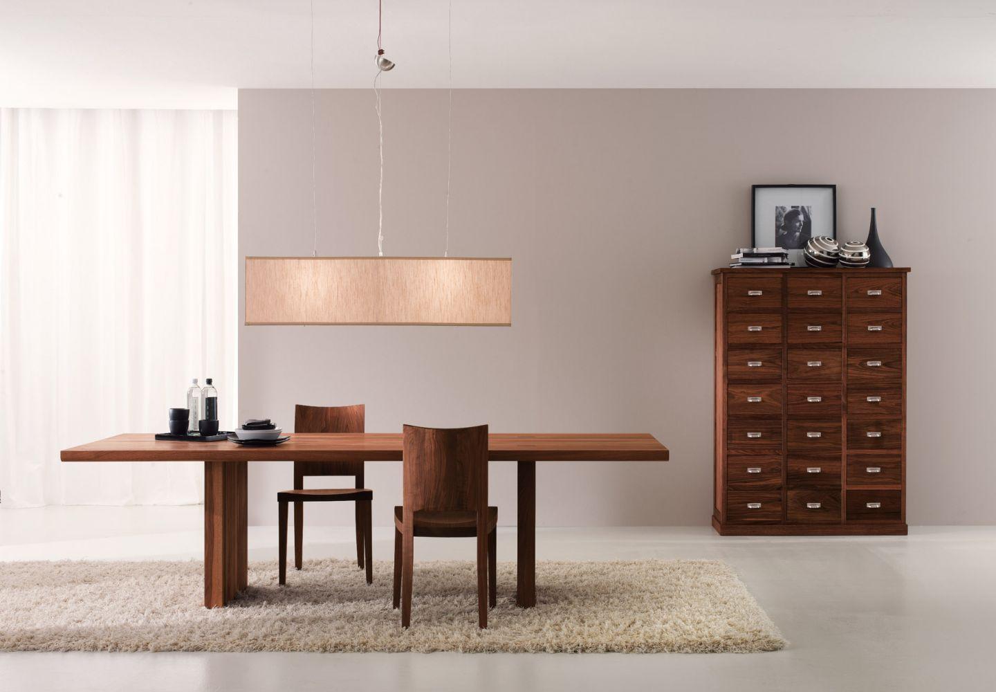 Rectangular solid wood table | Celerina by Riva 1920