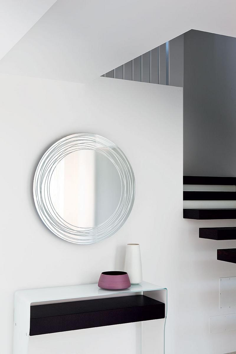 Round wall-mounted mirror with integrated lighting | Vertigo by Sovet