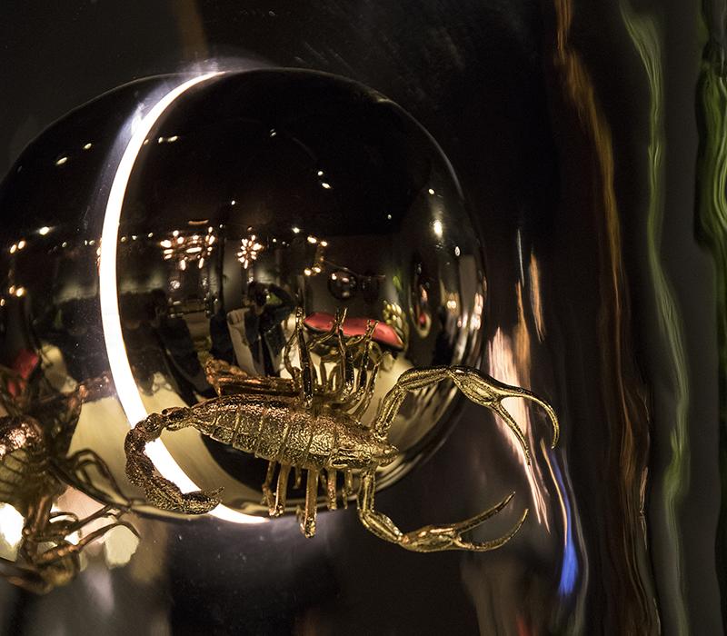 Wall-mounted stainless steel mirror with integrated lighting | Metamorphosis by Boca Do Lobo