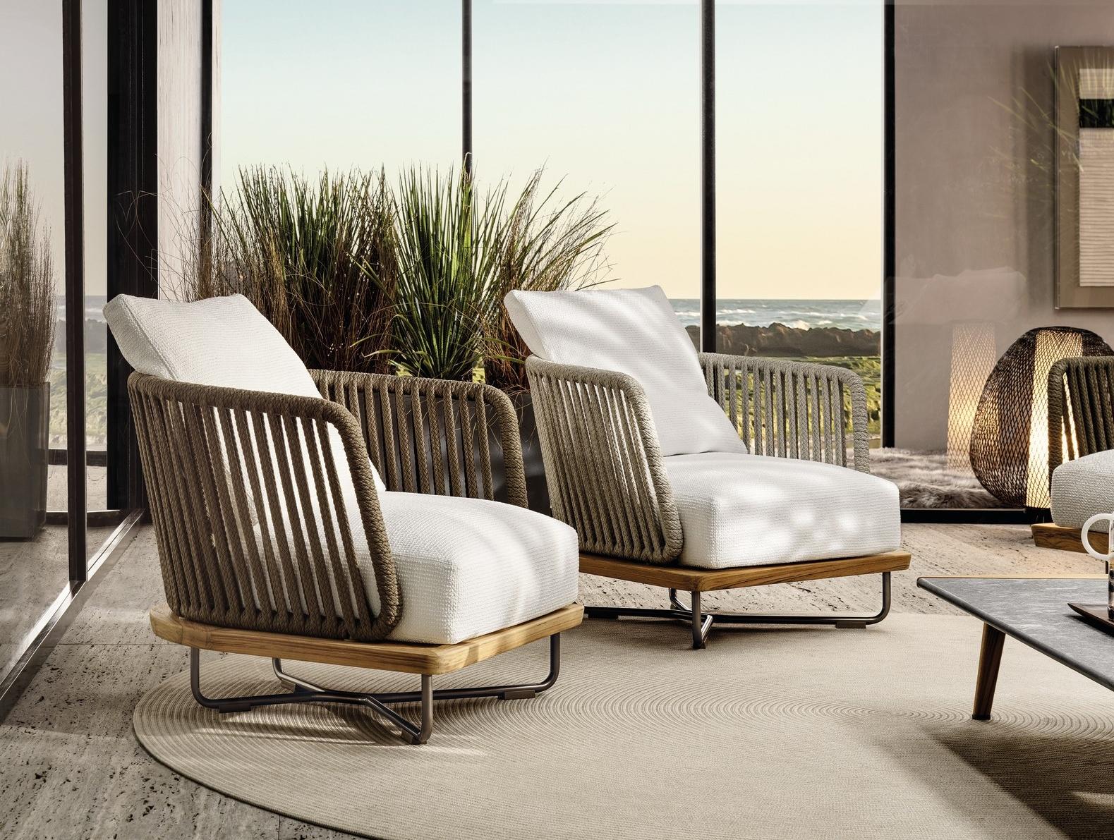 Teak garden armchair | Sunray by Minotti