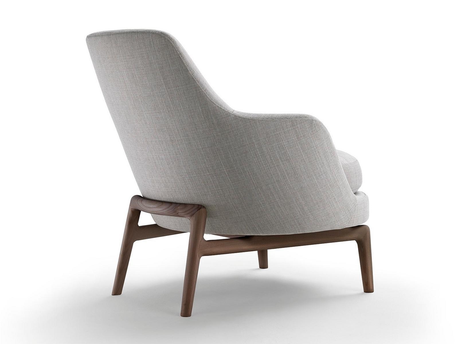 Fabric armchair with armrests | Leda by Flexform
