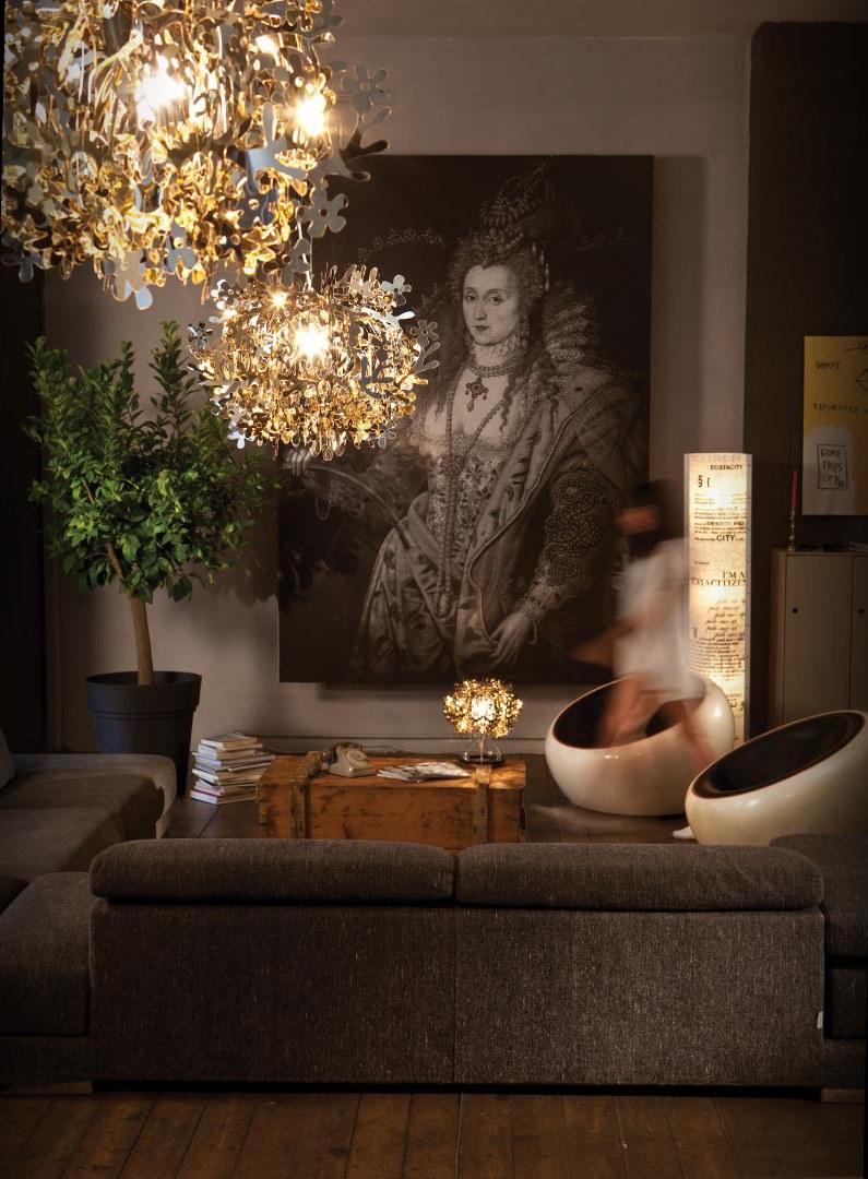 Goldflex® pendant lamp | Fiorella Mini Gold by Slamp