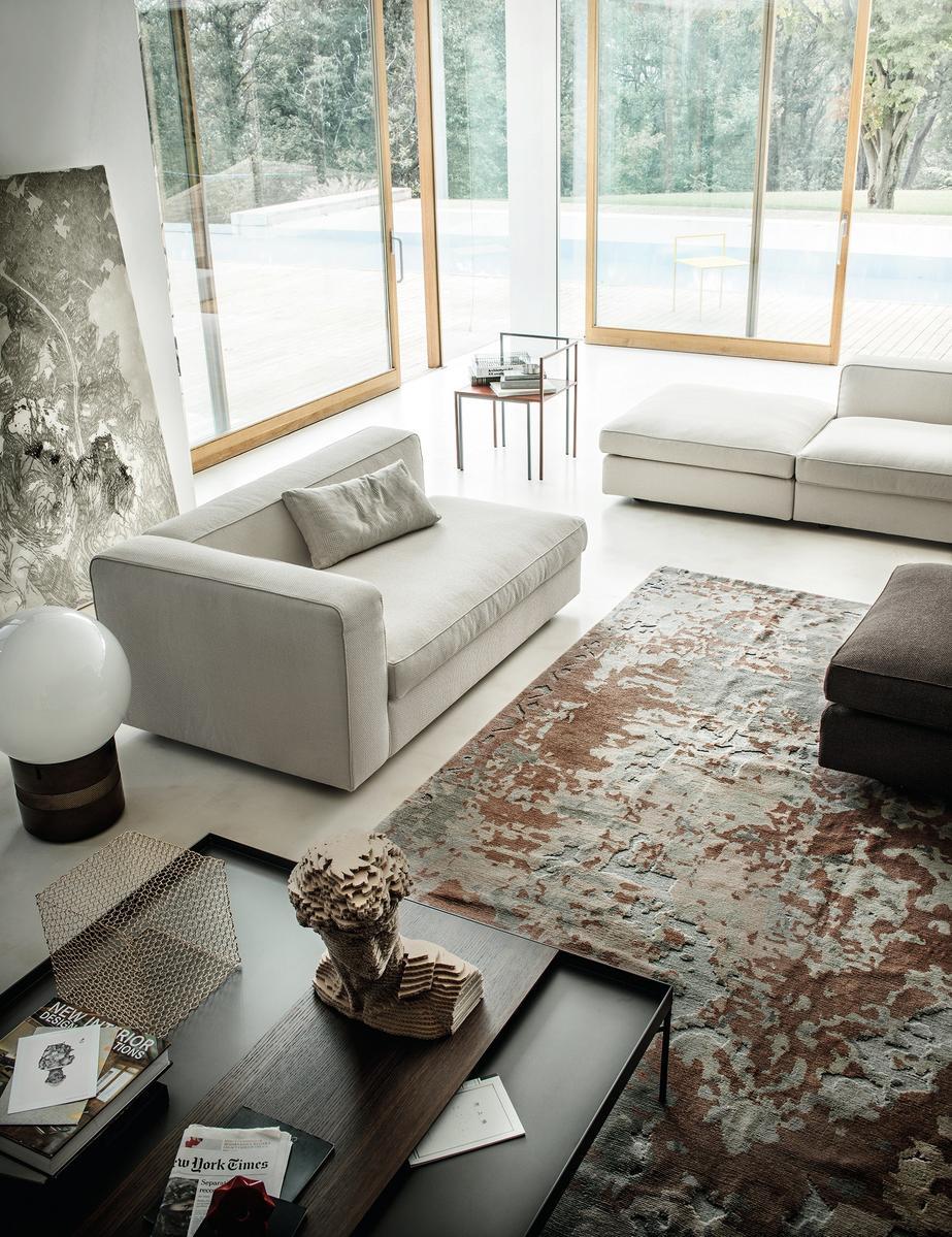 Sectional fabric sofa | Snap by Lema