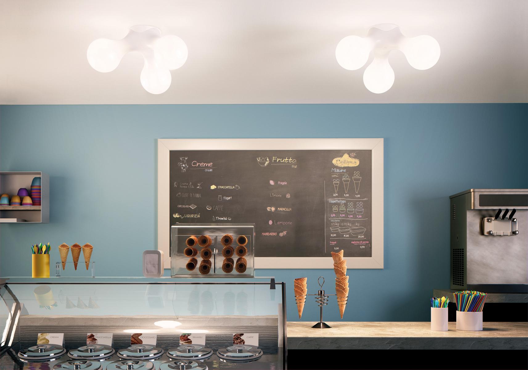 Polyethylene wall lamp / ceiling lamp | Atomium by Kundalini