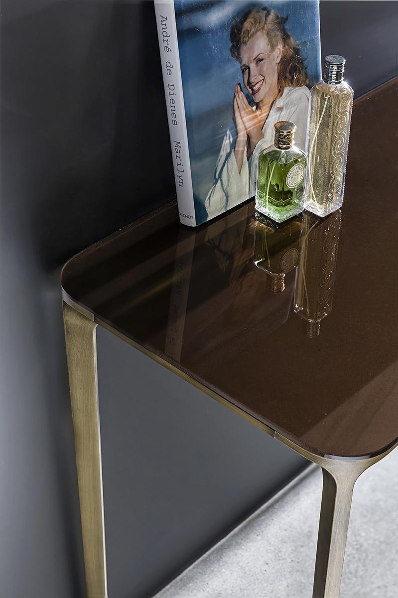 Rectangular glass console table | Slim 4 Legs by Sovet