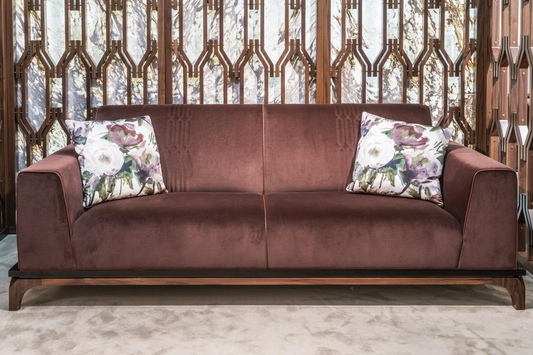 3 seater velvet sofa | Harmony by Bruno Zampa
