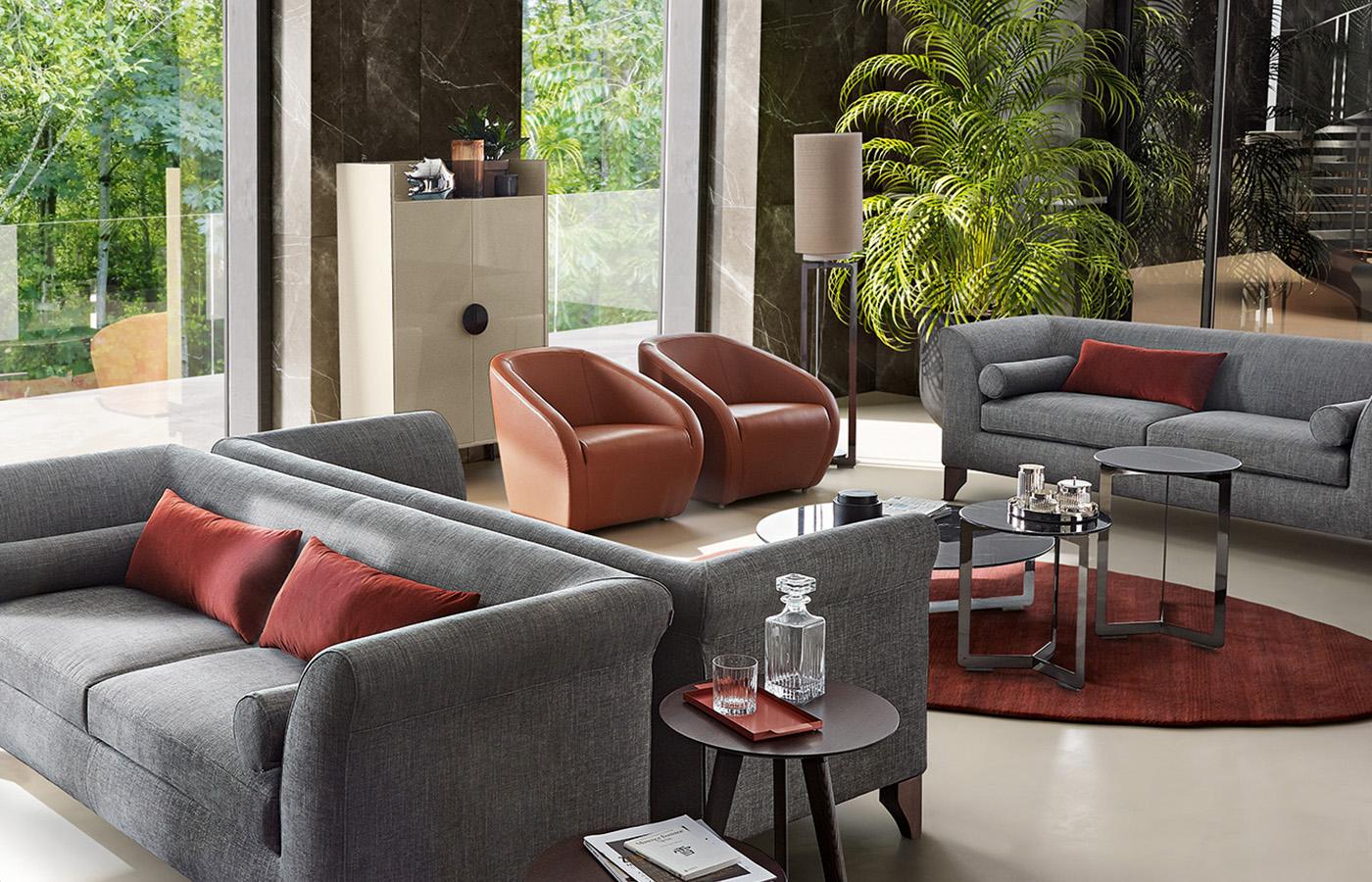 Leather armchair with armrests | Arnold by Dema