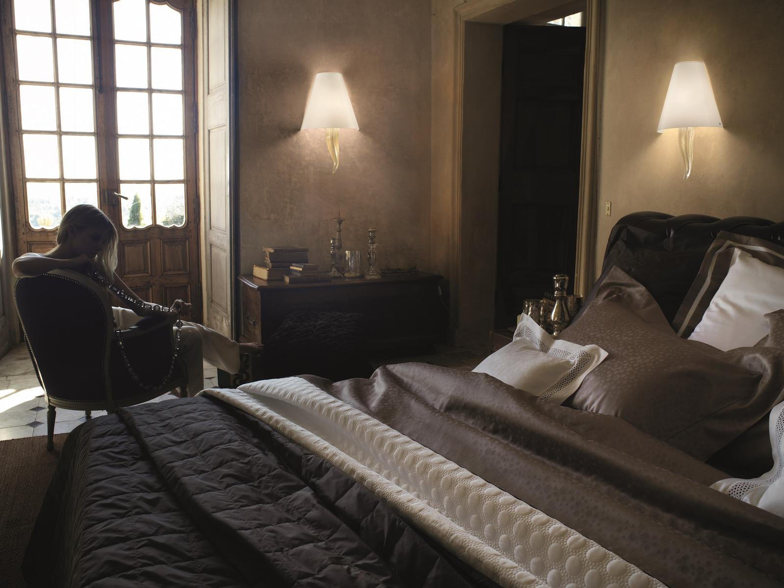 Glass wall lamp | Goccia Ap by Vistosi