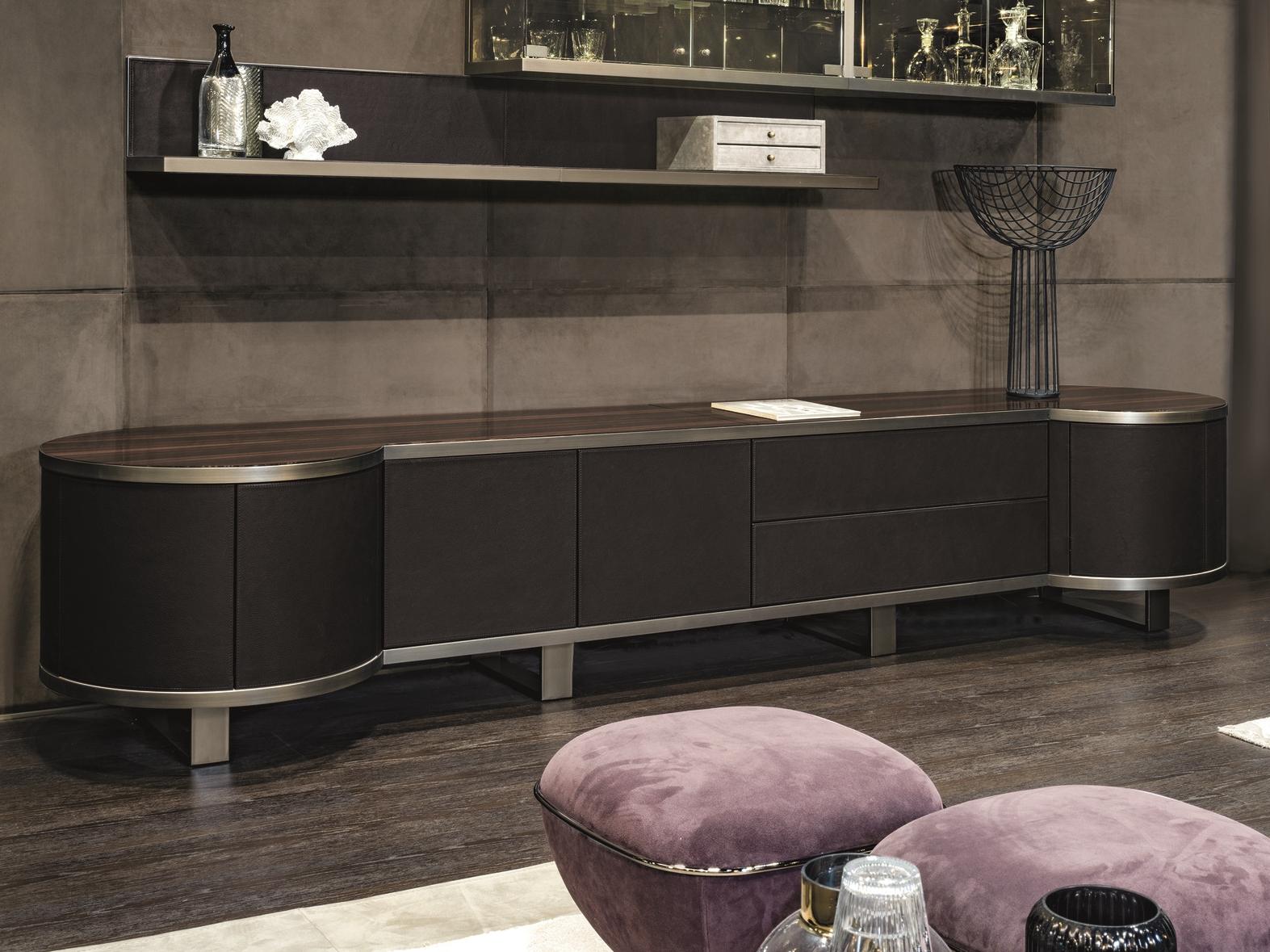 Leather sideboard with drawers | Courbet by Longhi