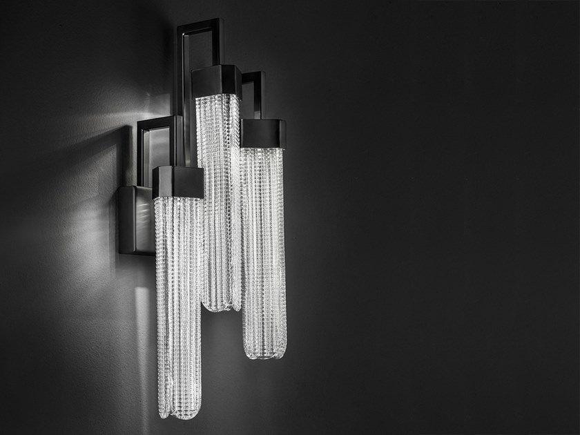 LED wall lamp in metal and glass | Blake A3 by Masiero