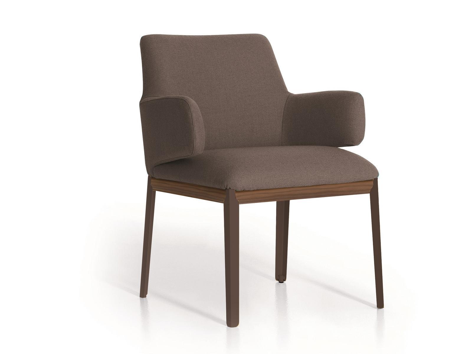 Fabric easy chair with armrests | Hug by Arflex