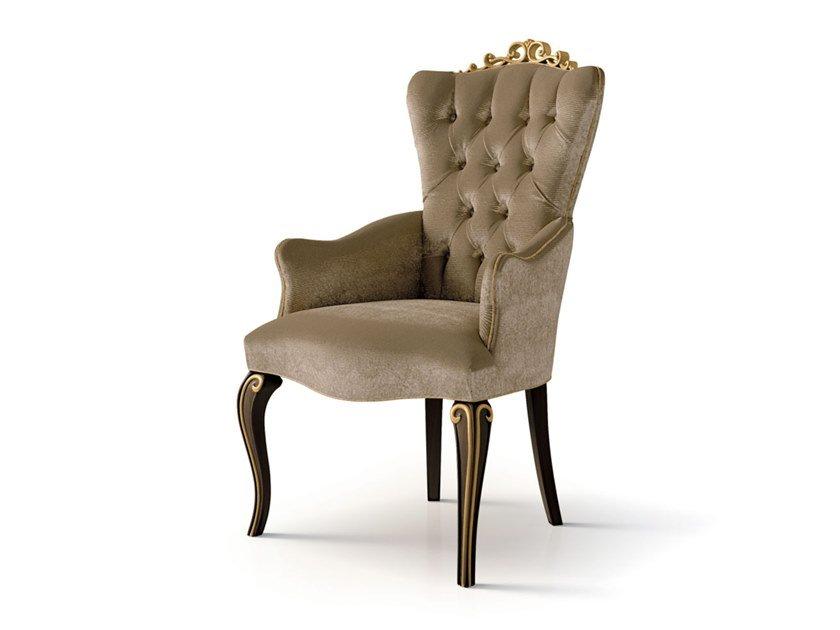 Tufted velvet chair with armrests | 5011 by Carpanese home