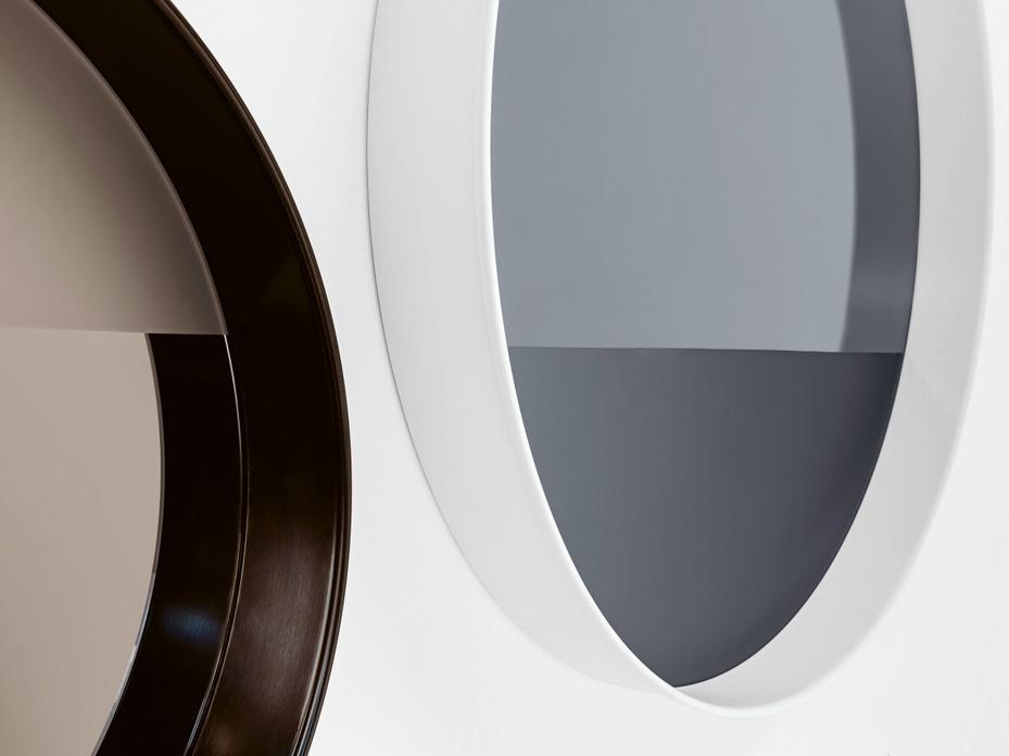 Round wall-mounted framed mirror | Horizon Linea by Sovet