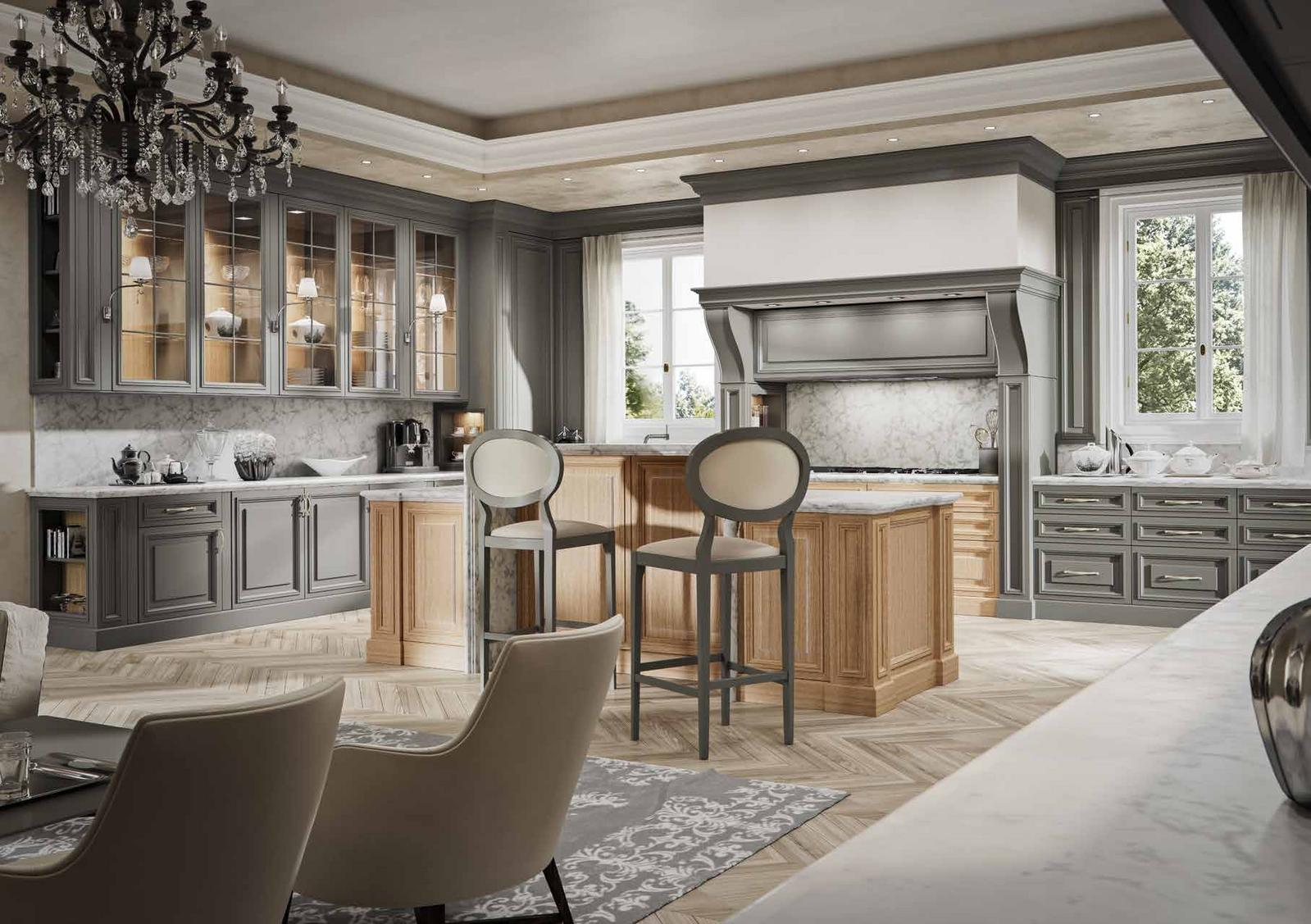 Kitchen with handles Old Line Deva