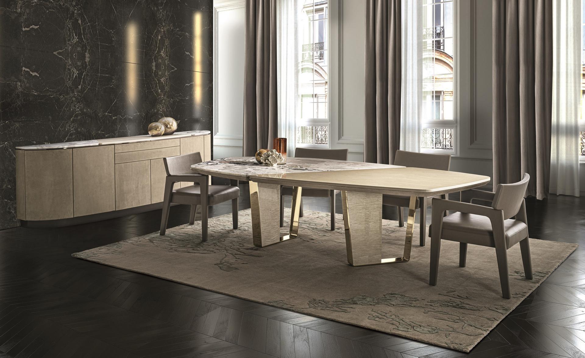 Oval metal table | Keope by Longhi