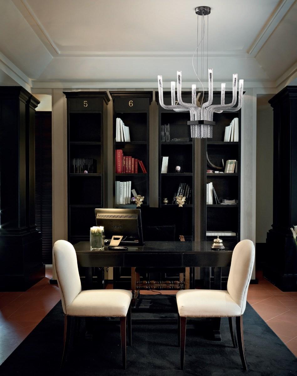 Blown glass pendant lamp | Stardust Sp Q by Vistosi