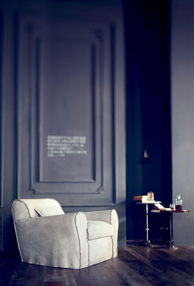 Leather armchair with armrests | Housse by Baxter