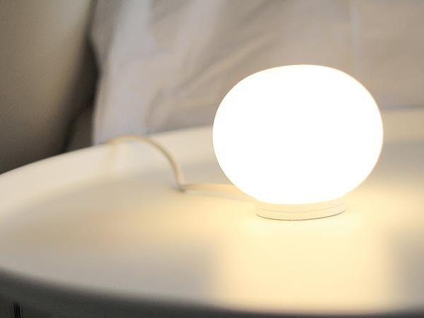 LED opal glass table lamp | Mini Glo-ball T by Flos