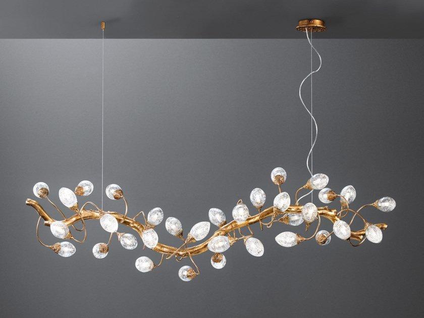 LED handmade bronze pendant lamp | Lotus Ct3376/33 by Serip