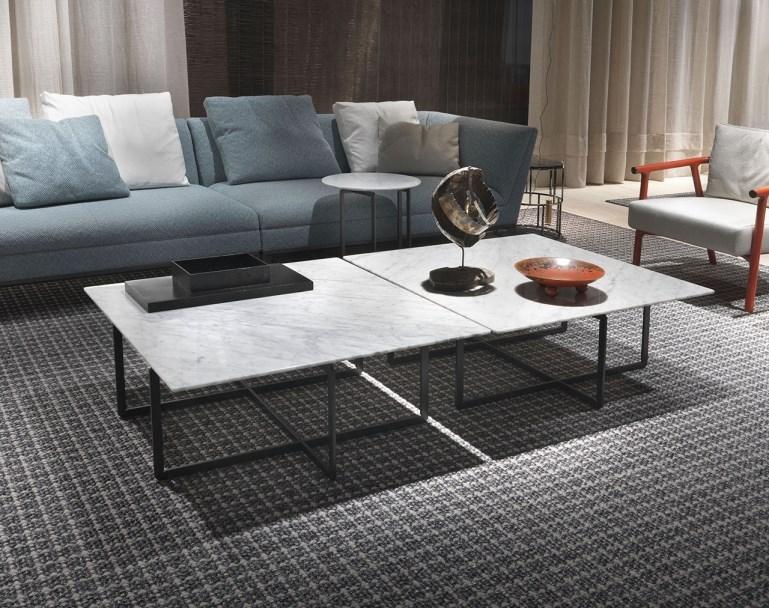 Round marble side table | Marmaduke by Flexform