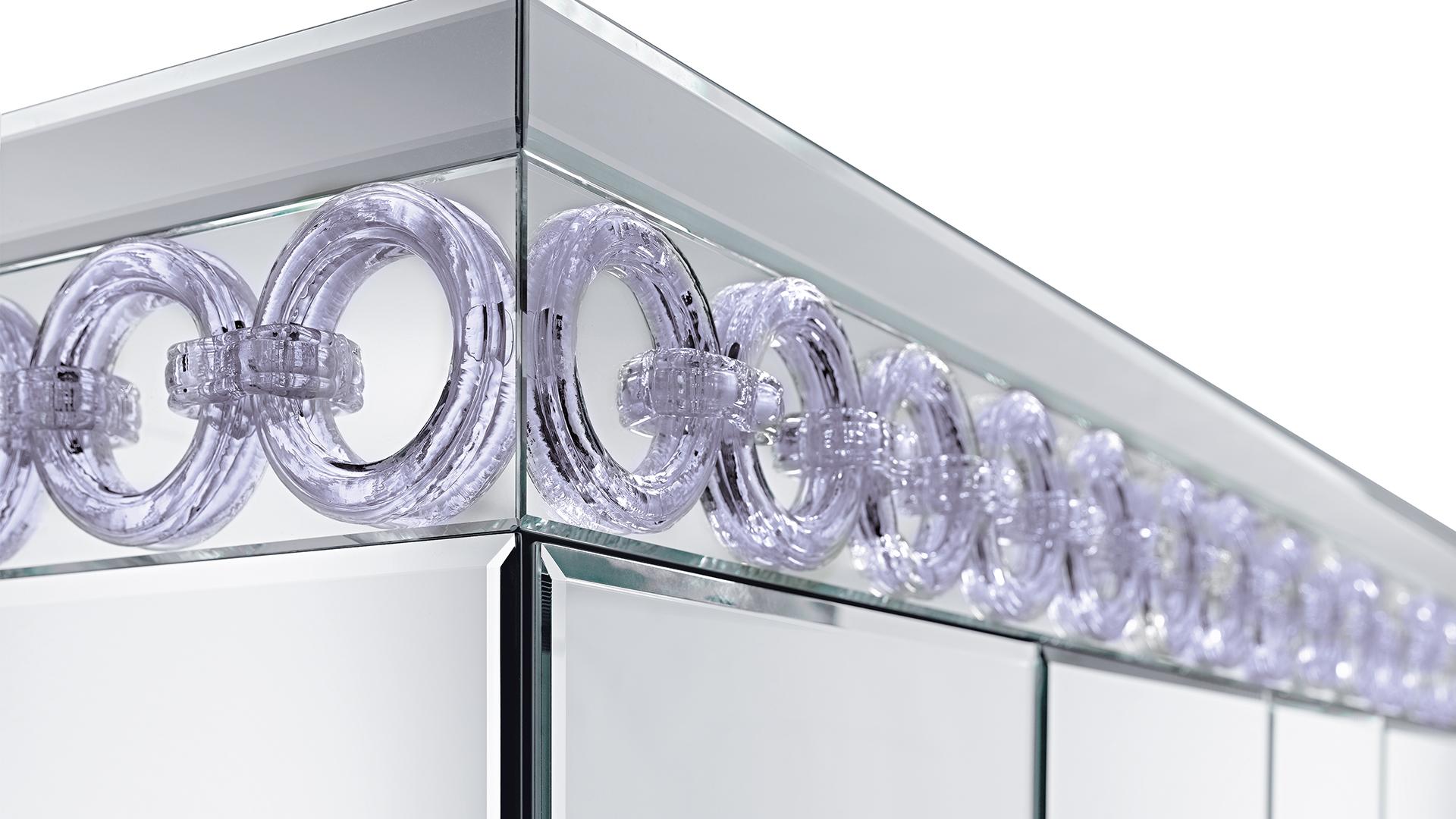 Sectional mirrored wooden wardrobe | Casanova by Reflex