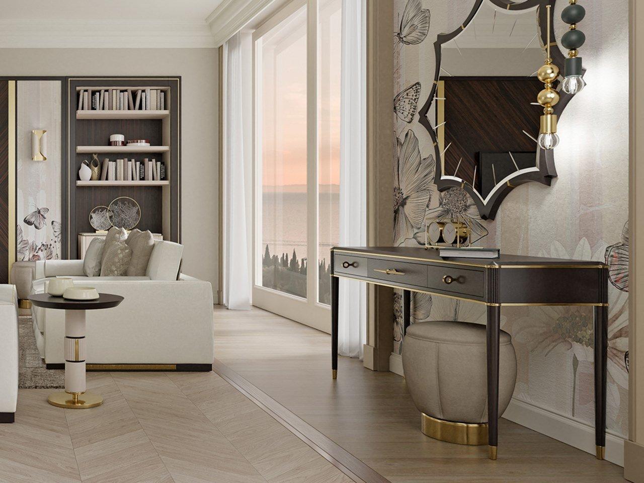 Rectangular wooden console table with drawers | Pr.810 by Stella del Mobile