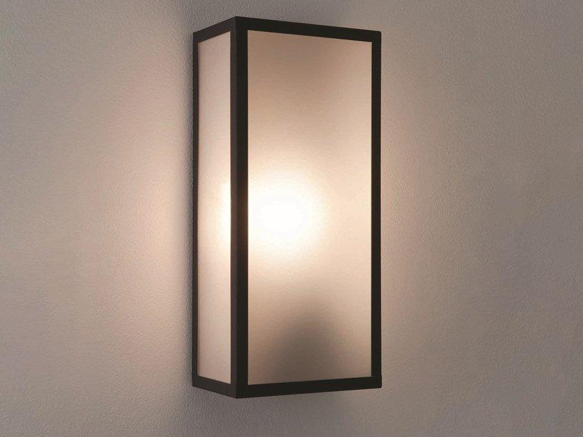 Glass and steel Outdoor wall Lamp with motion sensor | Messina Sensor by Astro lighting