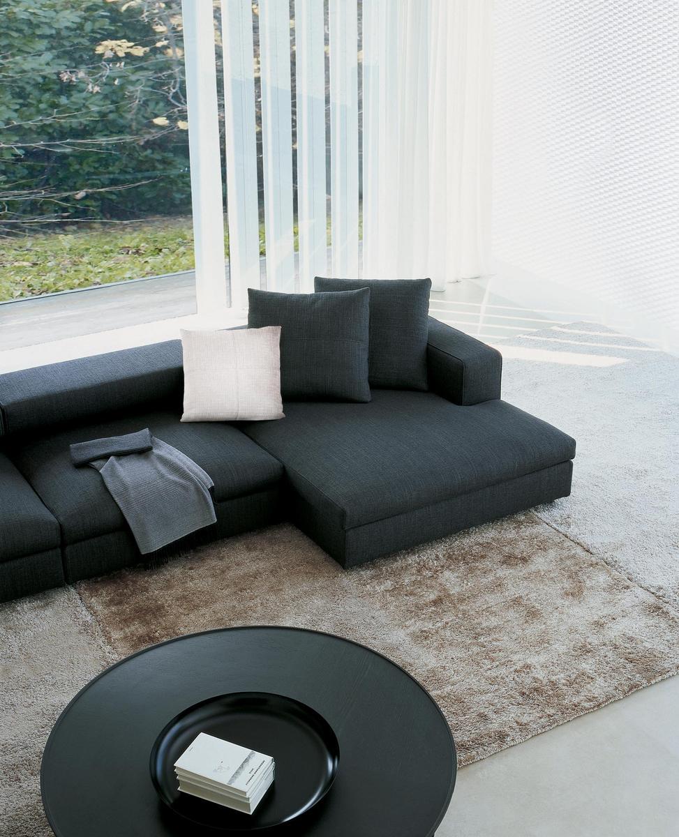 Sectional recliner fabric sofa | Turner by Molteni
