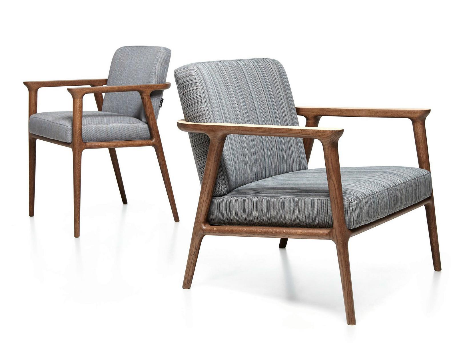 Upholstered armchair with armrests | Zio Lounge Chair by Moooi