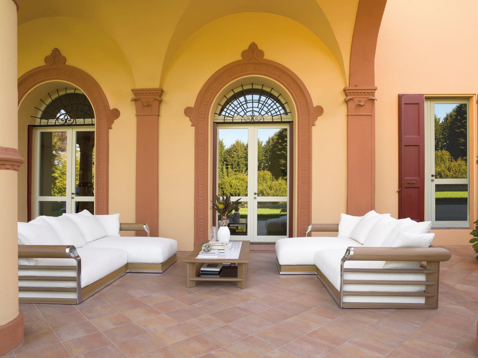 3 seater fabric garden sofa | Galloway by Visionnair