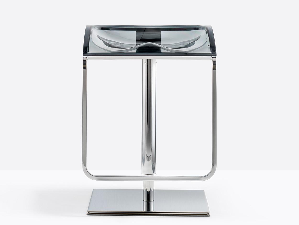 Height-adjustable stainless steel stool | Arod 570 by Pedrali