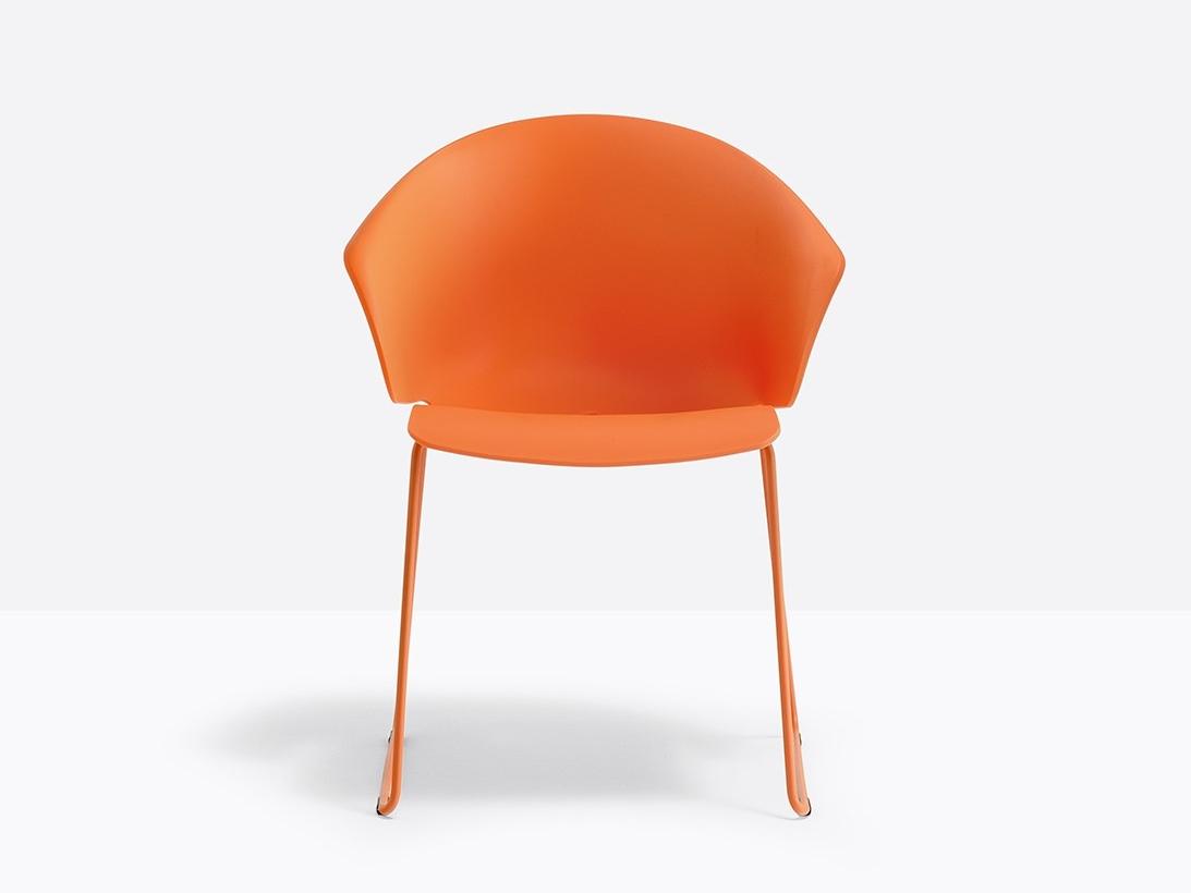 Sled base stackable polypropylene chair | Grace 411 by Pedrali
