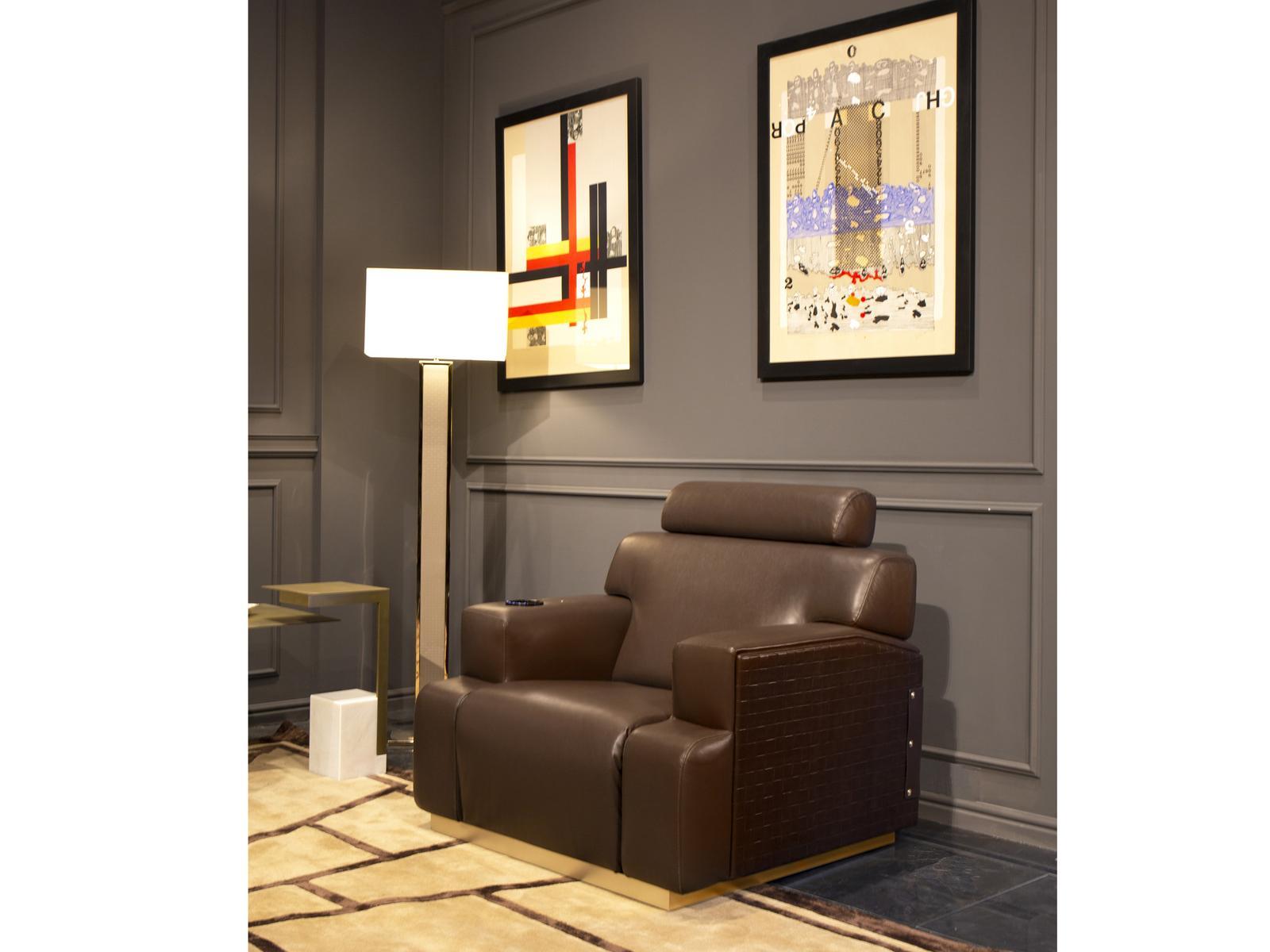 Recliner relaxing leather armchair | Bourbon by Formitalia