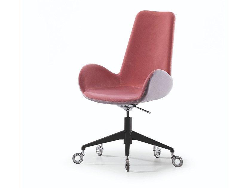 Height-adjustable swivel fabric office chair with 5-Spoke base | Dalia Pa D by Midj