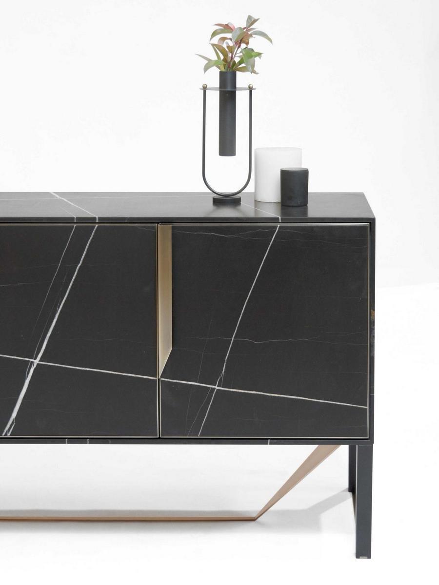 Wood and glass sideboard with doors | Prisma by Capital Collection