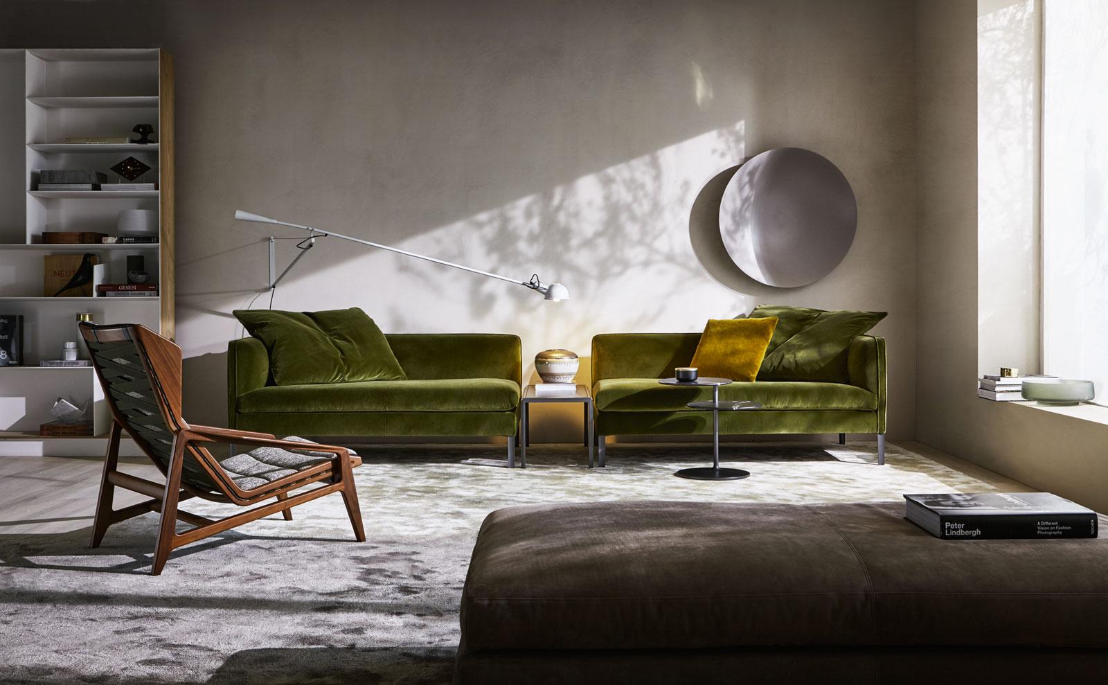 Sectional fabric sofa | Paul by Molteni