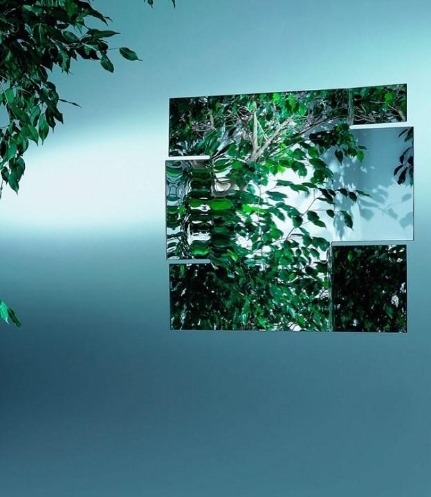 Square mirror | Hiroshi by Fiam