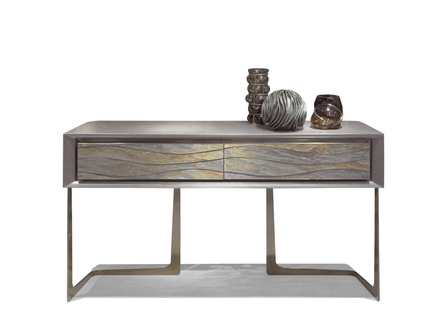 Rectangular metal console table with drawers | Azimut by Visionnair
