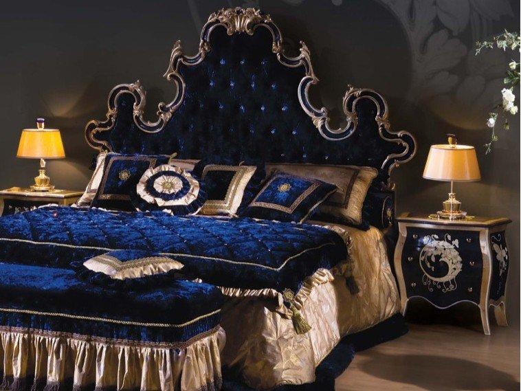Velvet double bed with tufted headboard | 3150 by Ezio Bellotti