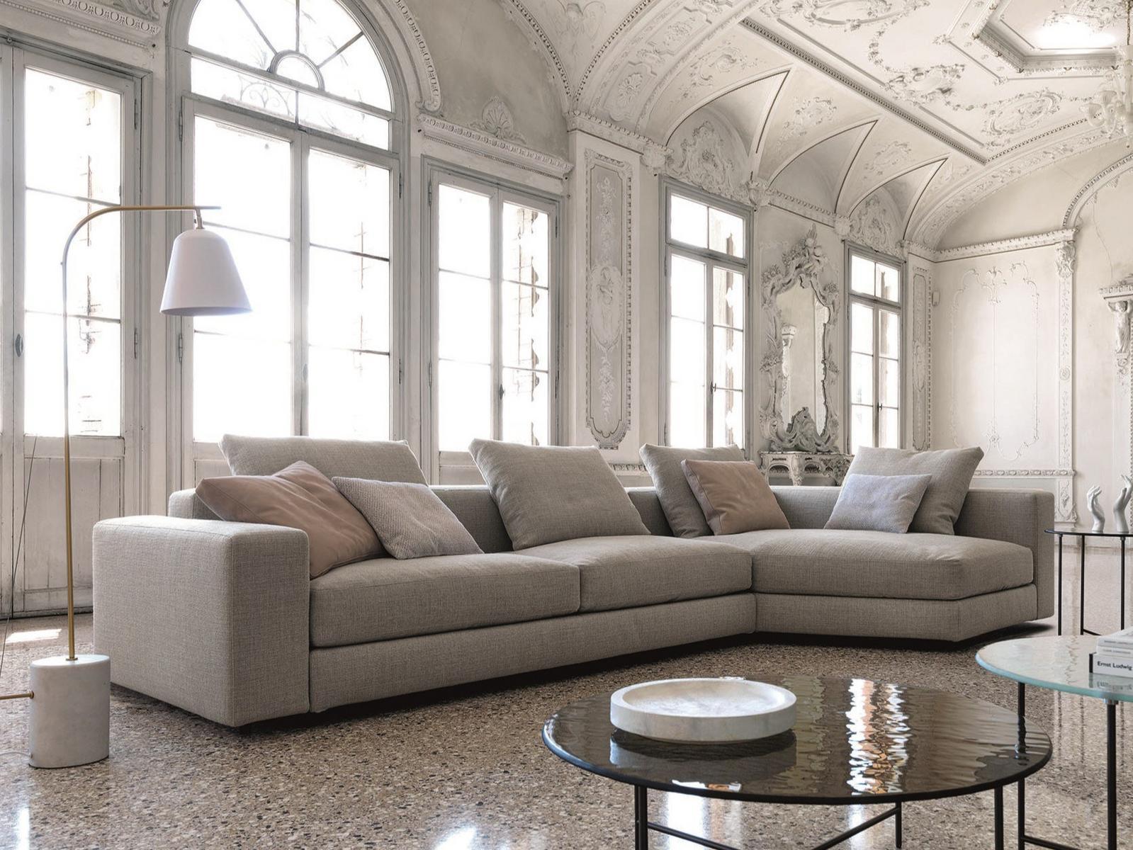 Corner fabric sofa with removable cover | Von by Desiree