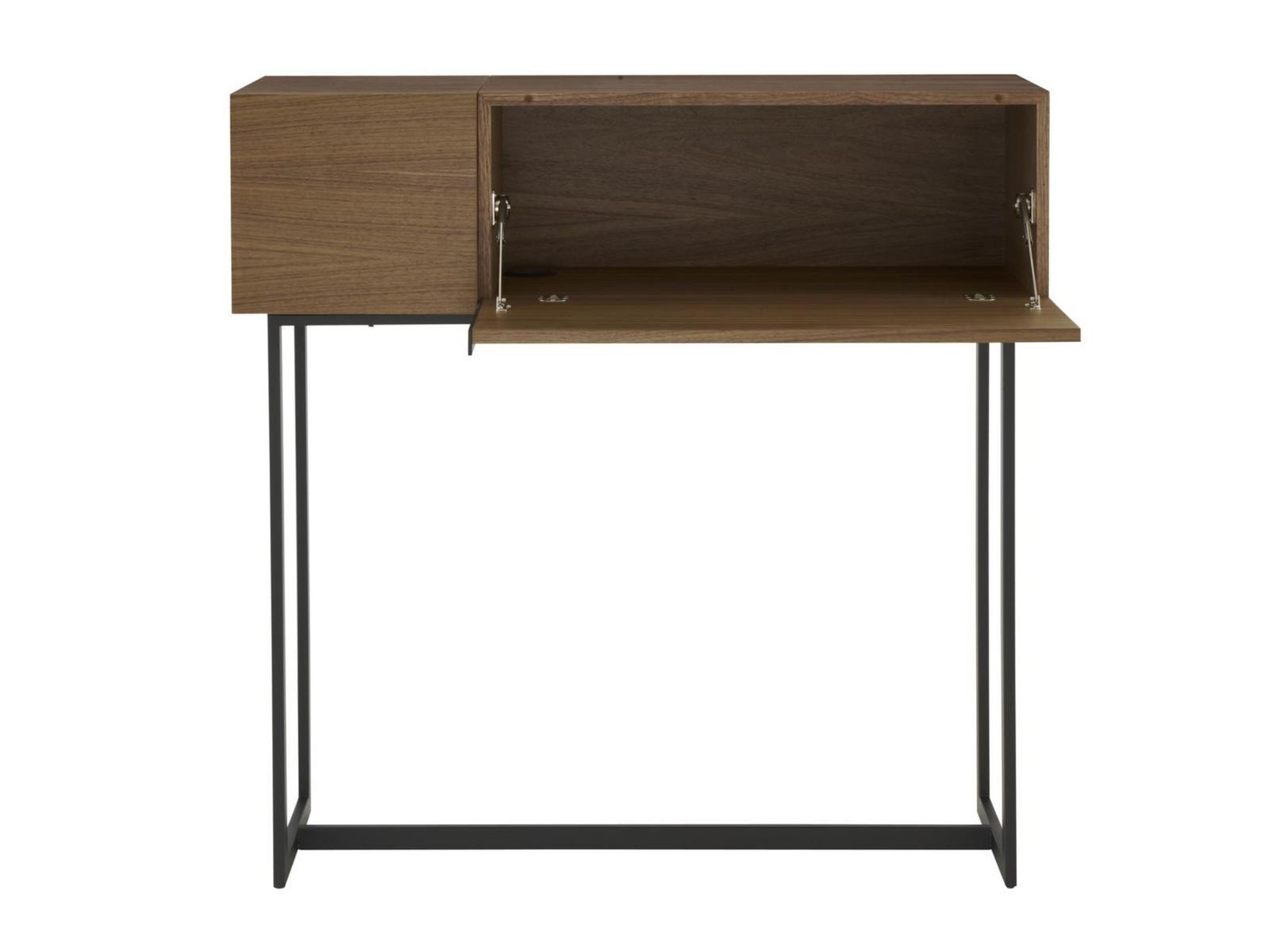 Rectangular walnut console table | Wall Figure by Ligne Roset