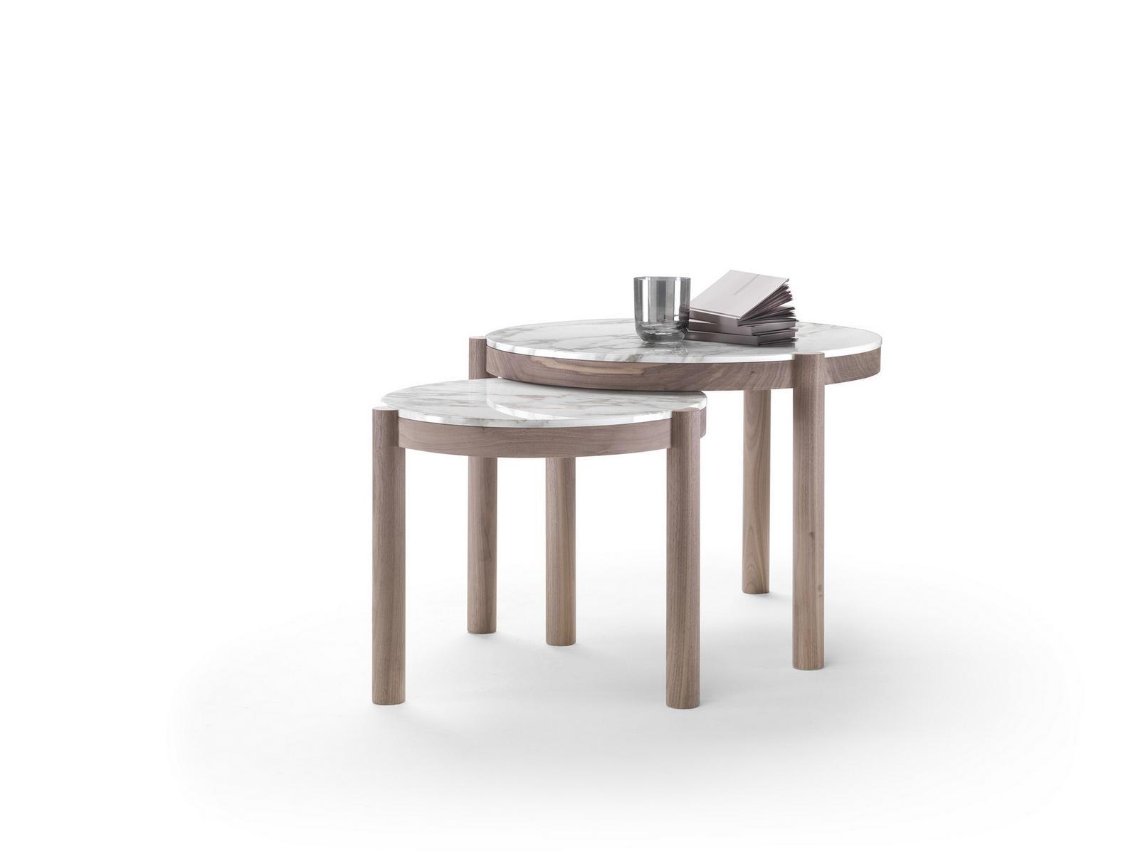 Round marble coffee table | Gustav by Flexform