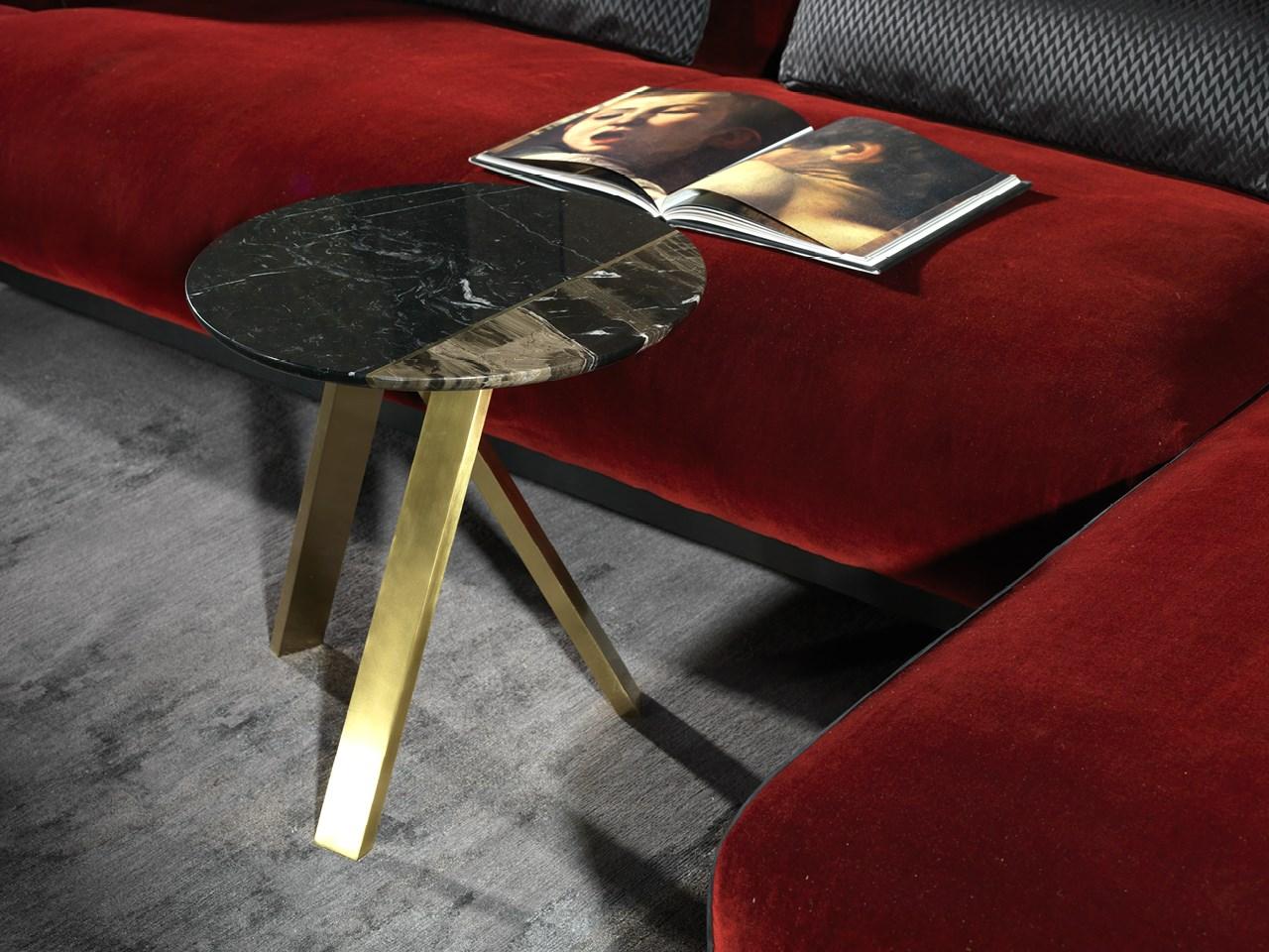 Round marble coffee table | Meridian by Borzalino