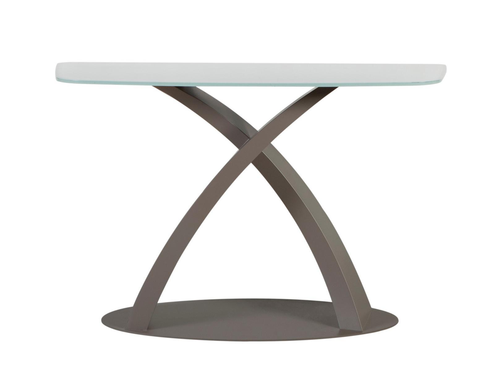 Glass console and steel base | Eliseo by Tonin Casa