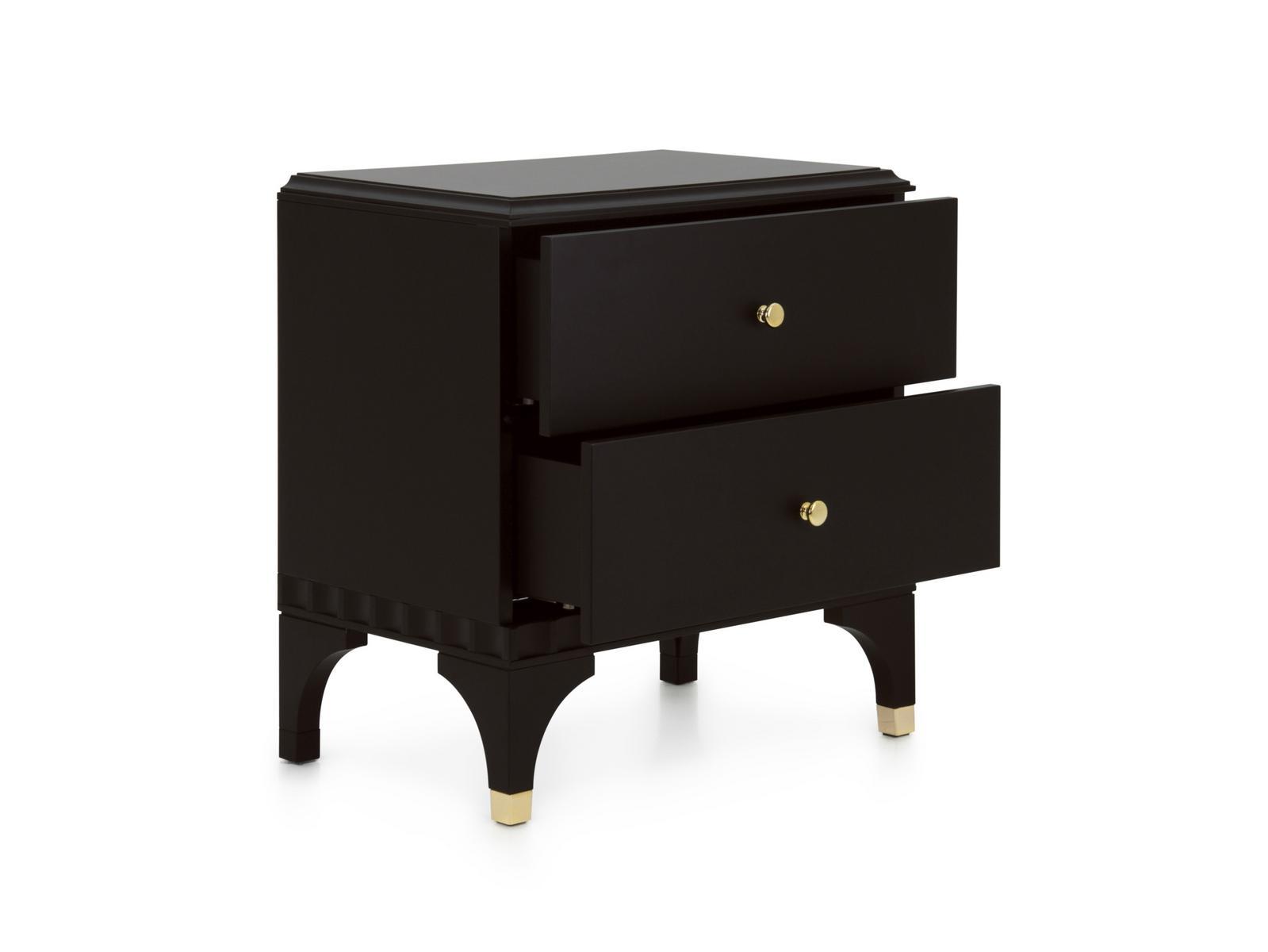 Wooden bedside table with drawers | Ellipse 0cd350 by Sevensedie